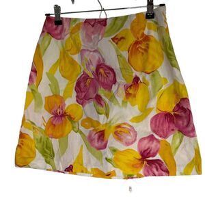 Evan Picone Floral Mini Skirt.Size 8